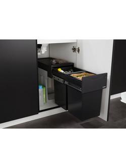 BLANCO Select Botton Manual Under Counter 2 Section Pull-Out Kitchen Bin, 30L - view 2, Grey