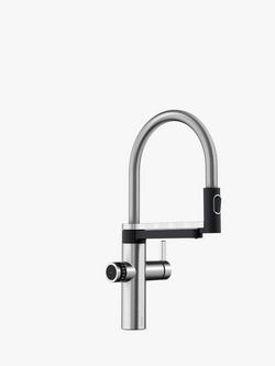 BLANCO Evol-S Pro 3-In-1 Filtered Water Single Lever Pull-Out Kitchen Mixer Tap, Stainless Steel