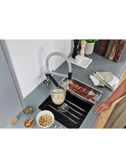 BLANCO Evol-S Pro 3-In-1 Filtered Water Single Lever Pull-Out Kitchen Mixer Tap - view 2, Stainless Steel