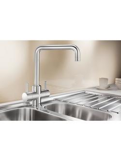 BLANCO Jamia 2-Lever Monobloc Kitchen Mixer Tap, Chrome - view 2, Chrome