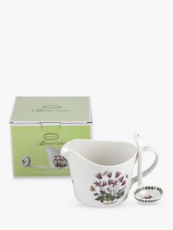 Portmeirion Botanic Garden Cyclamen Sauce Jug & Ladle, 600ml, White/Multi - view 2, 