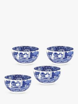 Spode Blue Italian Dip Bowl, Set of 4, 11cm, Blue/White, 
