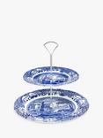 Spode Blue Italian 2-Tier Cake Stand, 27cm, Blue/White