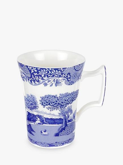 Spode Blue Italian Cottage Mugs, Set of 4, 280ml, Blue/White, 