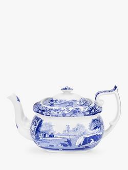 Spode Blue Italian Teapot, 1.1L, Blue/White, 