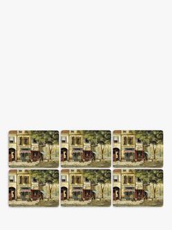 Pimpernel 'Paris' Cork-Backed Placemats & Coasters, Set of 6, Green/Multi - view 2, 