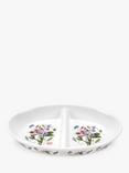 Portmeirion Botanic Garden Sweet Pea Oval Divided Oven Dish, 29cm, White/Multi