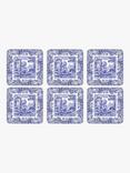 Spode Blue Italian Cork-Backed Placemats & Coasters, Set of 6, Blue/White