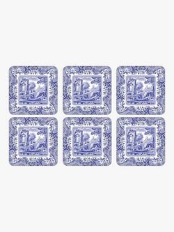 Spode Blue Italian Cork-Backed Placemats & Coasters, Set of 6, Blue/White - view 2, 