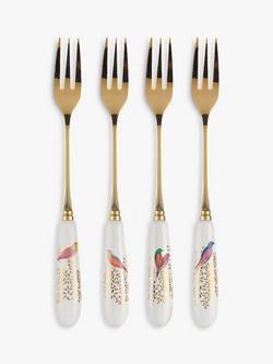 Sara Miller Chelsea Collection 3-Tier Cake Stand, Plates and Forks Set, 9 Piece, Multi - view 2, 