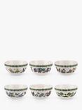 Portmeirion Botanic Garden Flower Stacking Bowls, Set of 6, 14cm, White/Multi