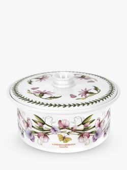 Portmeirion Botanic Garden Sweet Pea Serving Casserole, 22.5cm, White/Multi, 