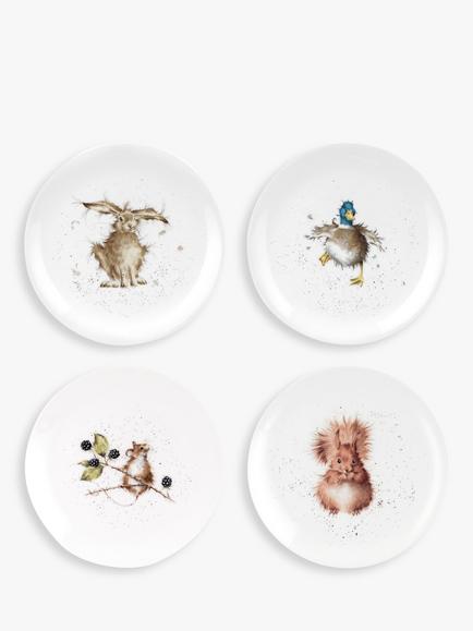 Wrendale Designs Boxed Dinnerware Set, 12 Piece, White/Multi - view 2, 
