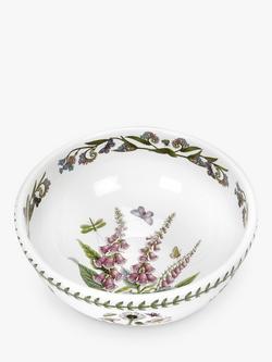 Portmeirion Botanic Garden Foxglove Salad Bowl, 26cm, White/Multi, White/Multi