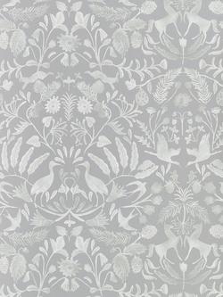 John Lewis Woodland Fable Wallpaper, Grey