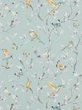 John Lewis Hummingbird Trees Wallpaper, Pale Duck Egg