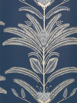 John Lewis Palm Stripe Wallpaper, Navy