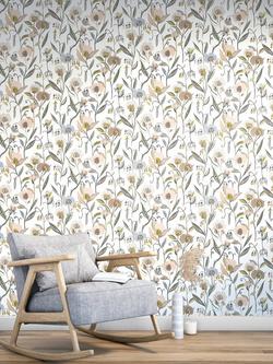 John Lewis Pea Blossom Wallpaper - view 2, Multi