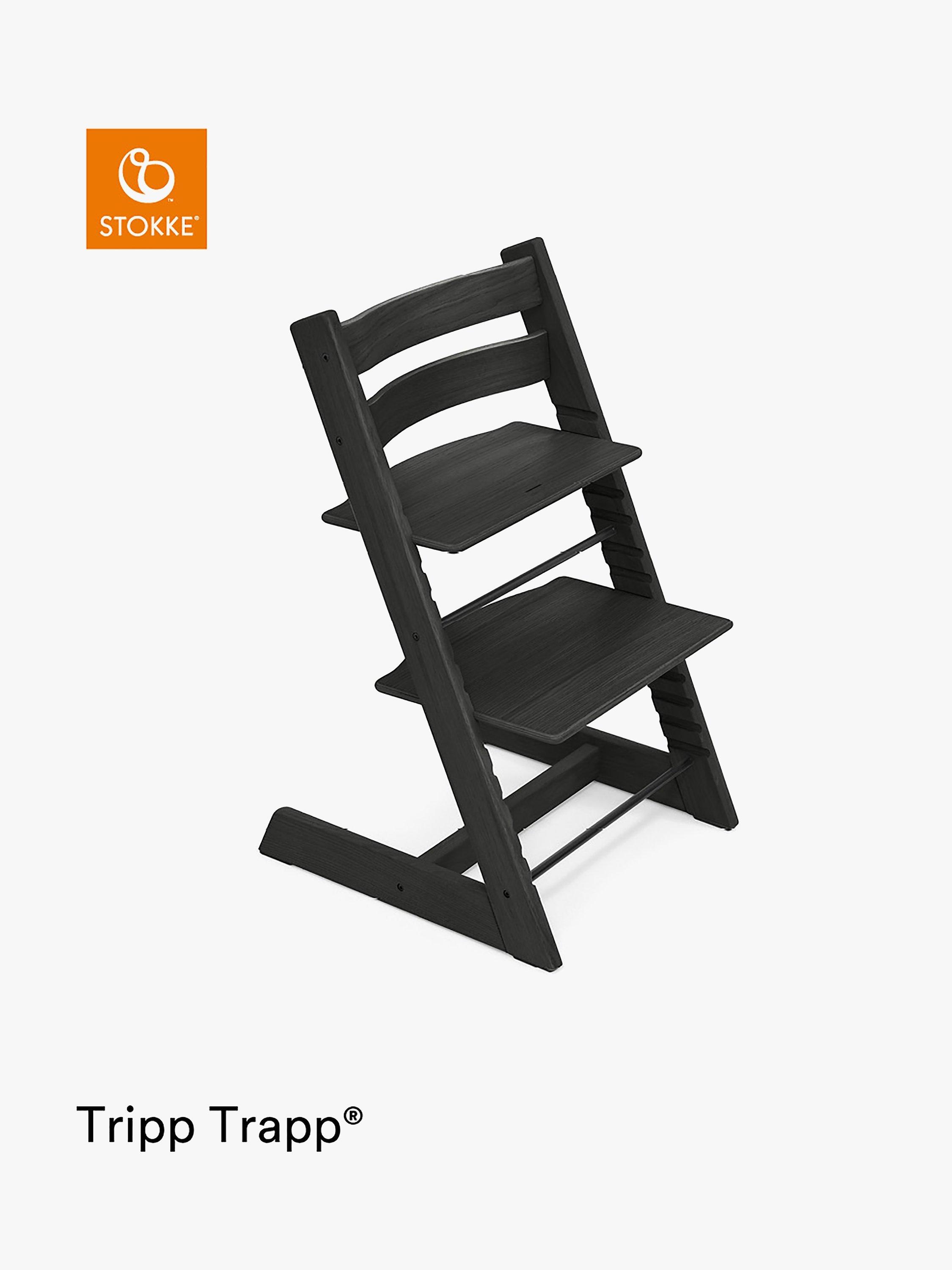 Stokke Tripp Trapp Oak Highchair, Black