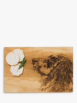 Selbrae House Oak Wood Spaniel Dog Serving Board, 30cm, Natural - view 2, 