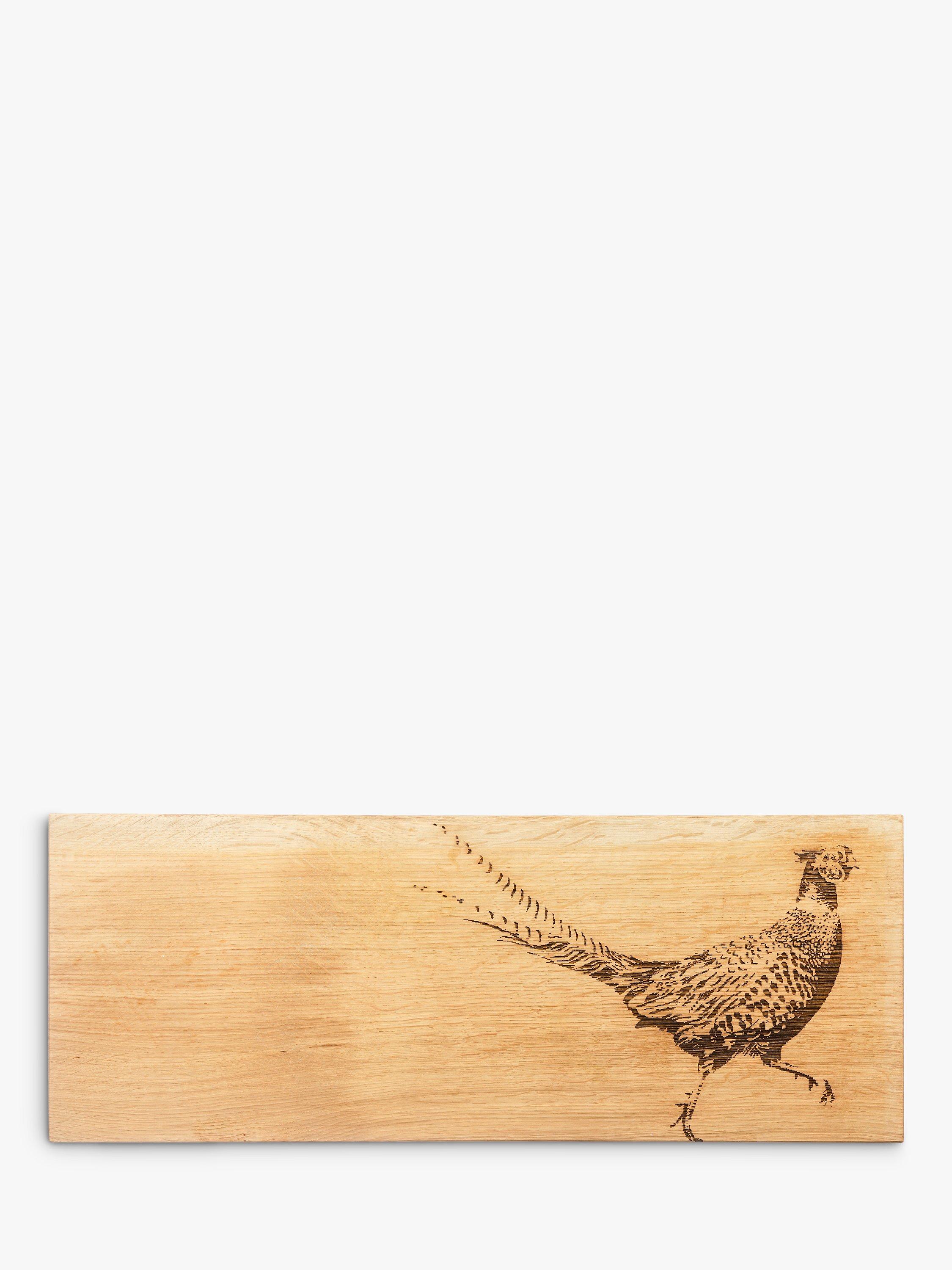 Selbrae House Large Oak Wood Pheasant Serving Board, 60cm, Natural