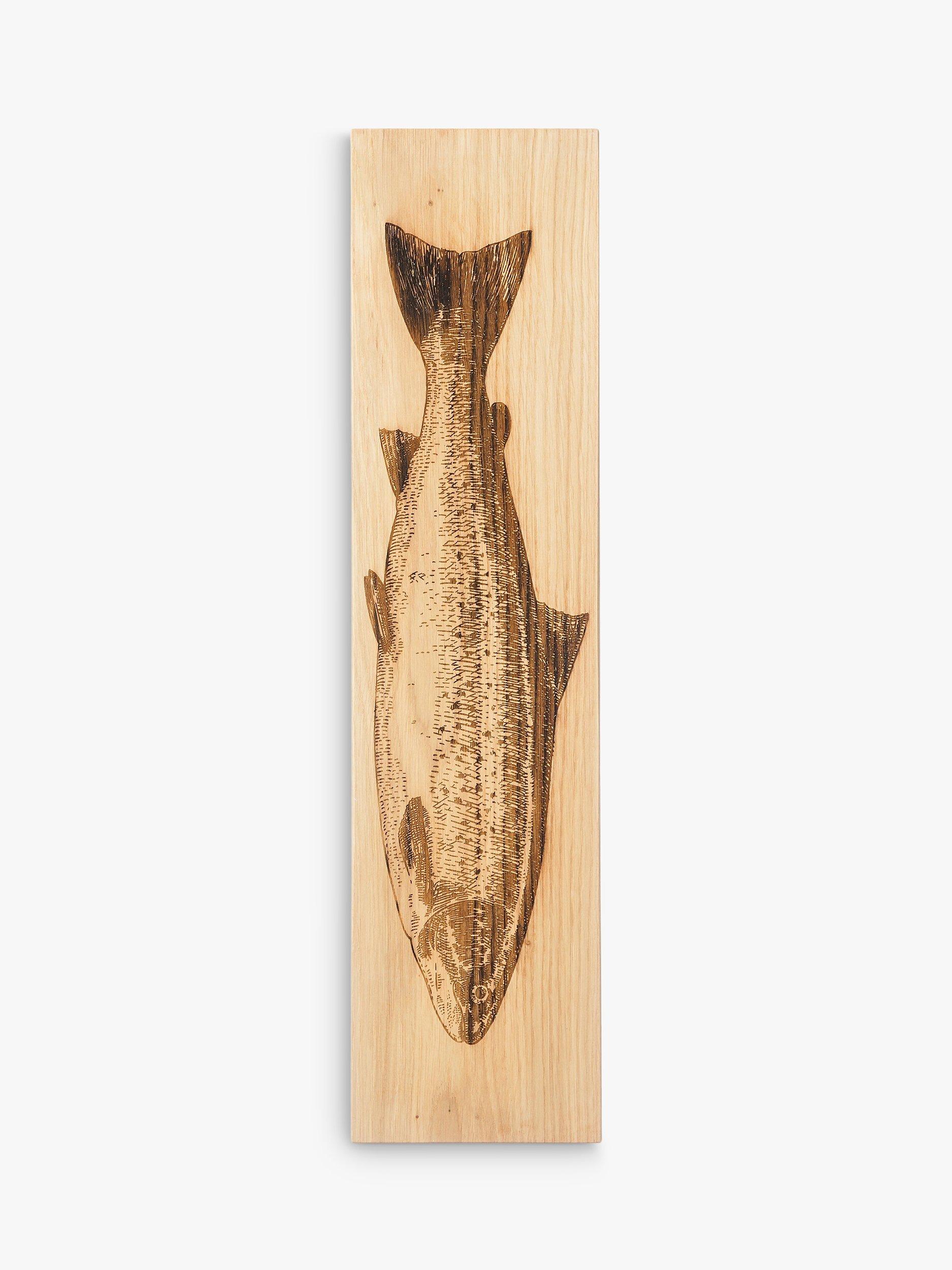 Selbrae House Large Oak Wood Salmon Serving Platter, 60cm, Natural