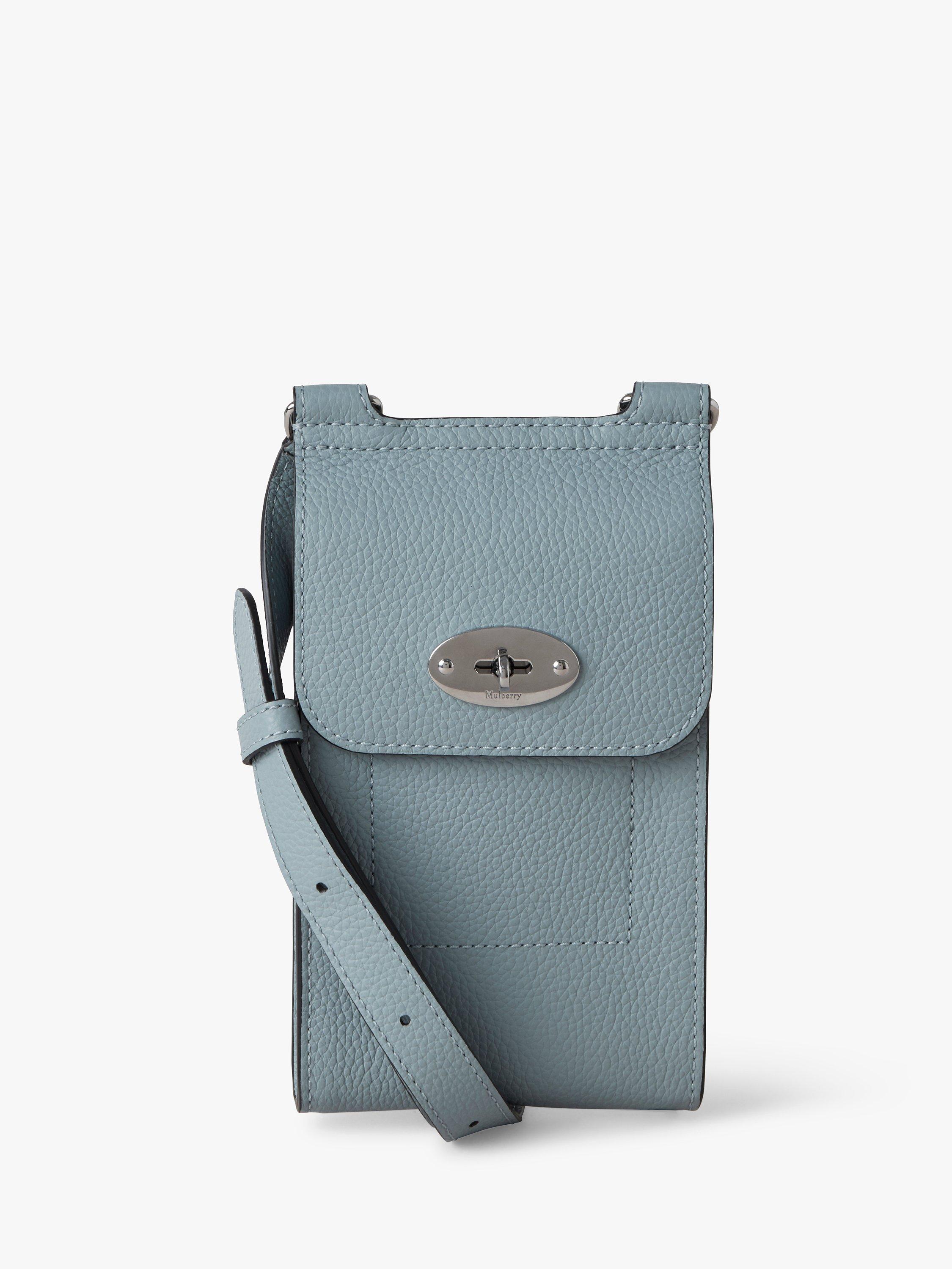 Mulberry Mini Antony Small Classic Grain Leather Satchel, Cloud