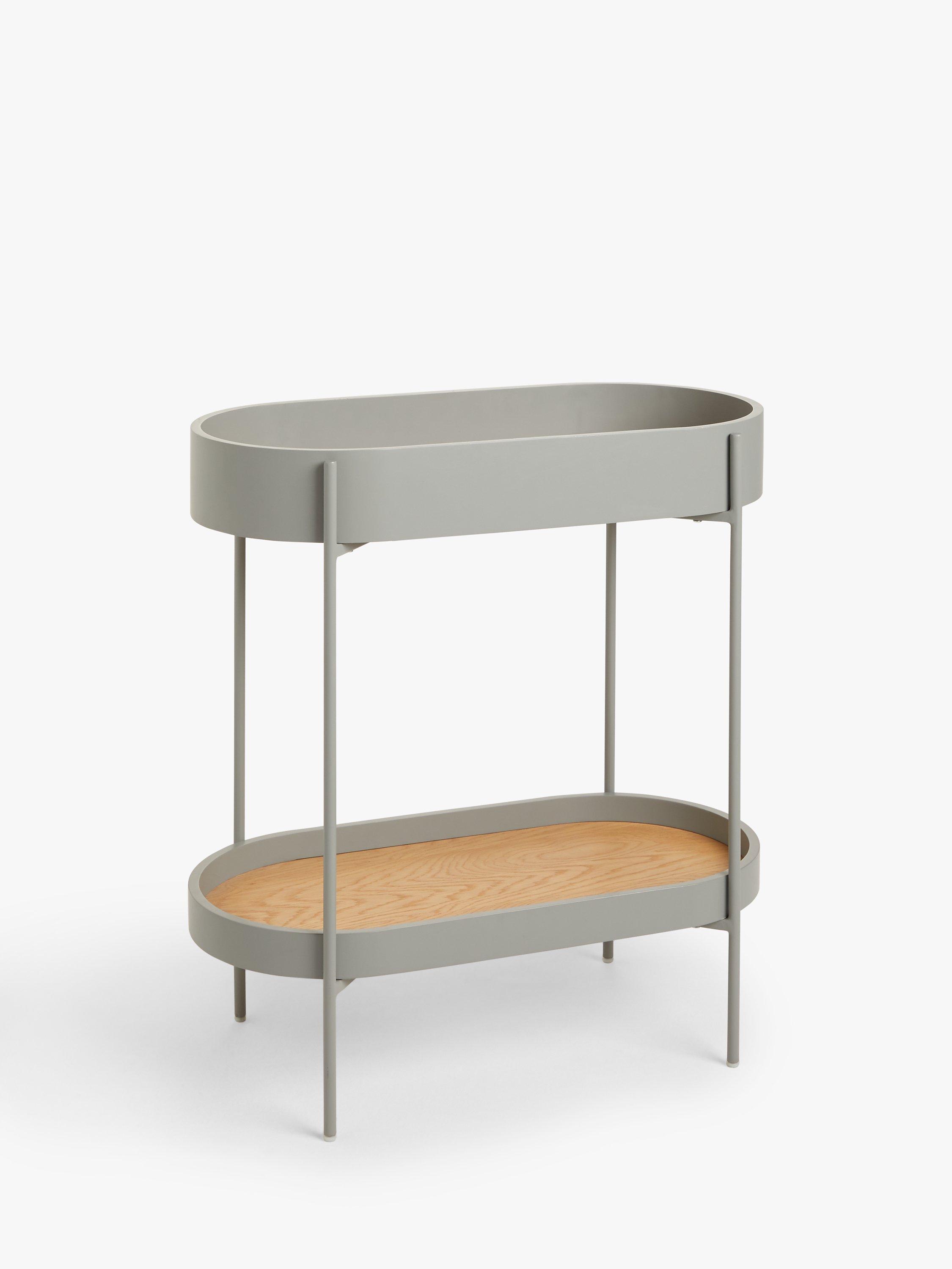 John Lewis ANYDAY Jax Bar Storage Side Table, Grey