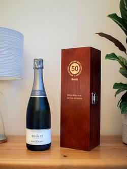 Totally About You Personalised Elm Wine Box - view 2, 