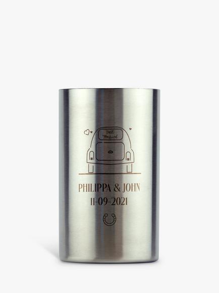 Totally About You Personalised Wedding Wine Cooler, Silver