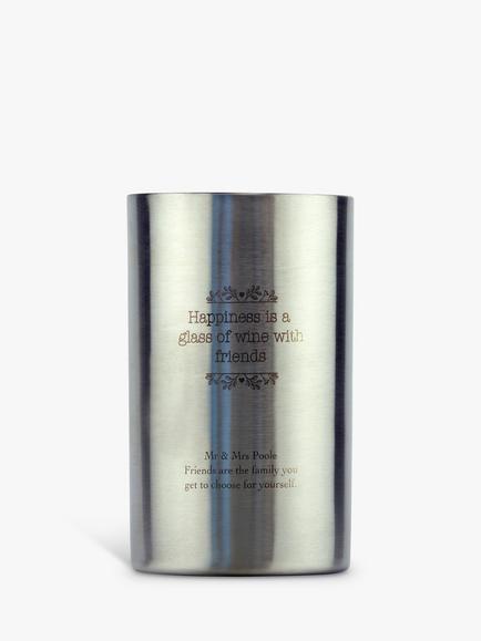 Totally About You Personalised Friends Wine Cooler, Silver