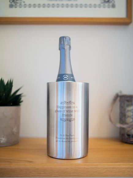 Totally About You Personalised Friends Wine Cooler - view 2, Silver
