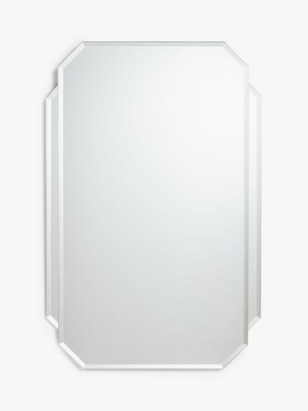 John Lewis Deco Bathroom Mirror, Silver