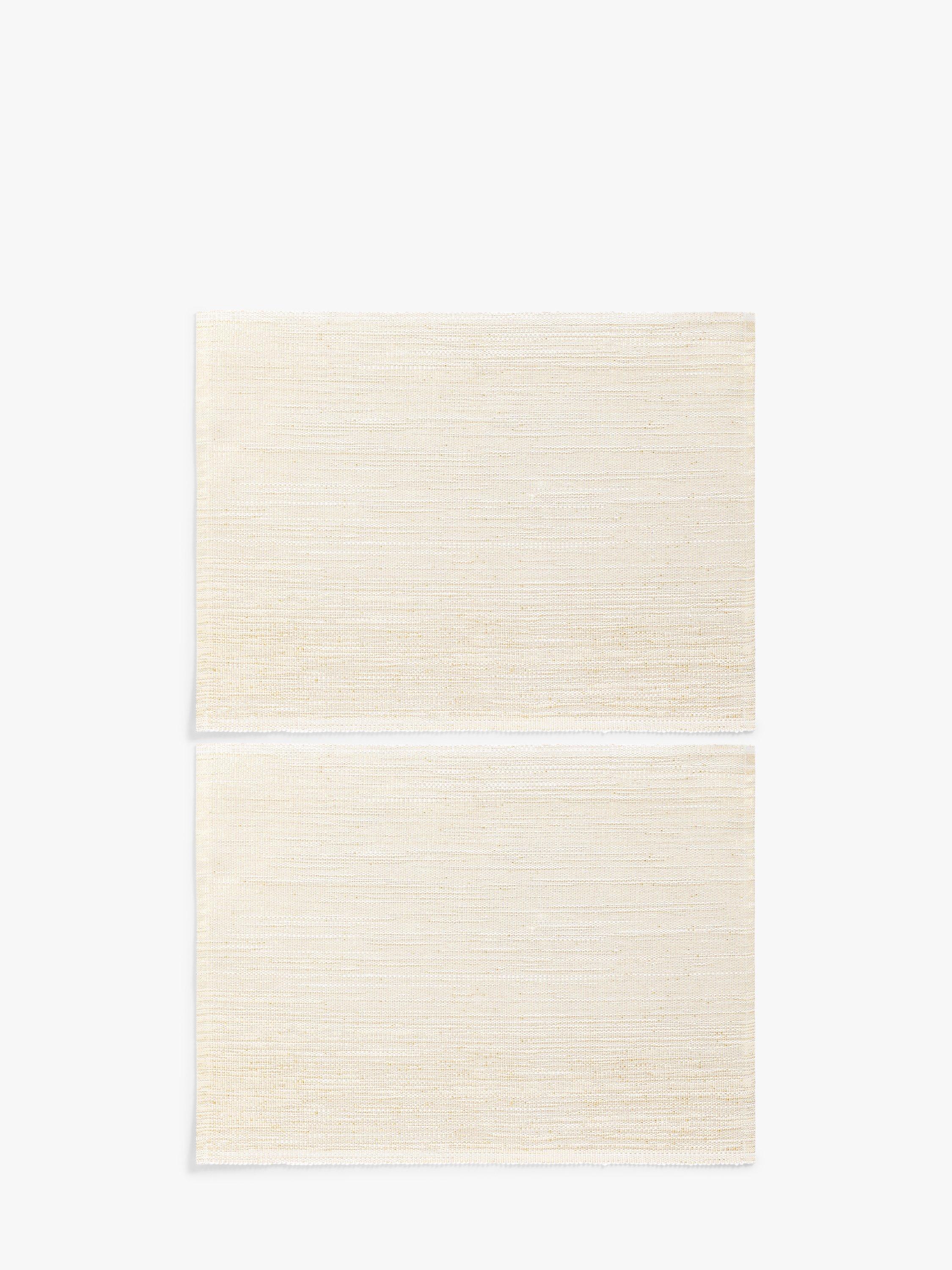 John Lewis Sparkle Cotton Mix Placemats, Set of 2, Gold