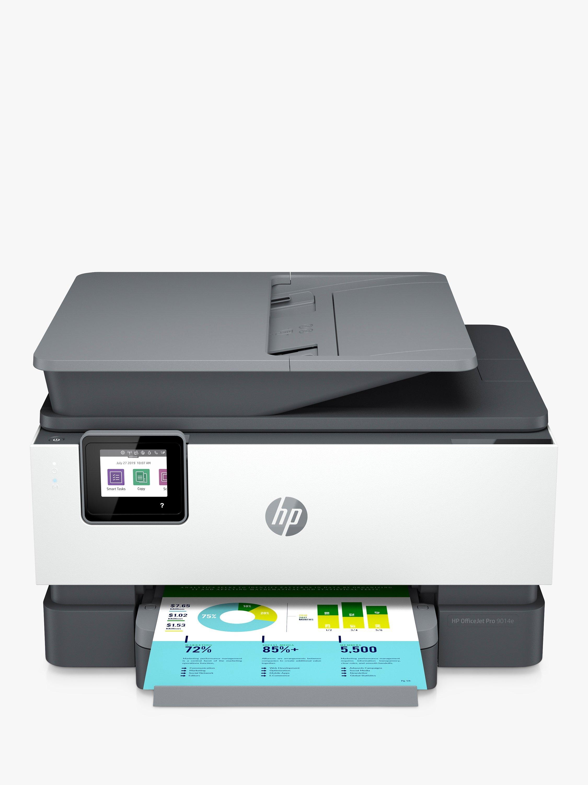HP OfficeJet Pro 9014e All-in-One Wireless Printer & Fax Machine with Touch Screen, HP+ Enabled & HP Instant Ink Compatible, White & Grey