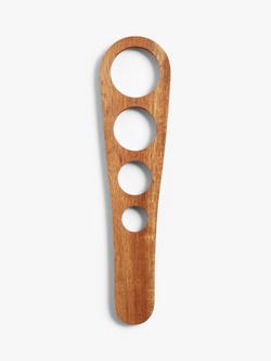 John Lewis Acacia Wood Spaghetti Measure, Natural, Brown Mid