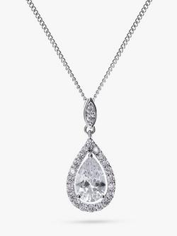 Ivory & Co. Belmont Cubic Zirconia Pendant Necklace - view 2, Silver