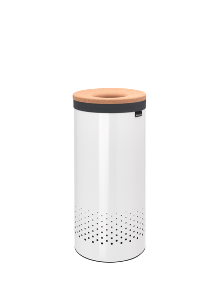 Brabantia Cork Lid Laundry Bin, 35L, White