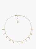 Melissa Odabash Crystal Charm Chain Necklace, Gold