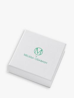 Melissa Odabash Crystal and Enamel Open Bangle - view 2, Gold/Turquoise