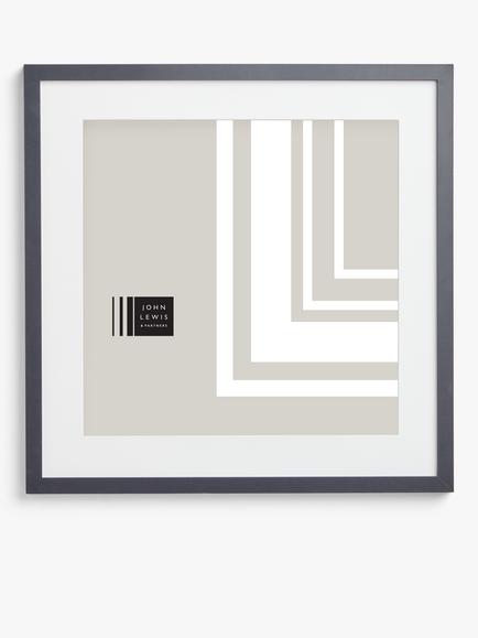 John Lewis Square Poster Frame & Mount, 16 x 16" (40 x 40cm), Black