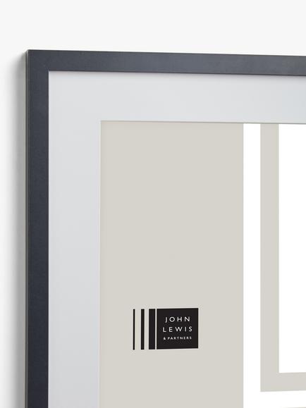 John Lewis Square Poster Frame & Mount, 16 x 16" (40 x 40cm) - view 2, Black