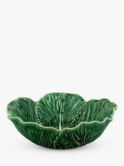 Bordallo Pinheiro Cabbage Earthenware Serving Bowl, 22cm, Green, Green