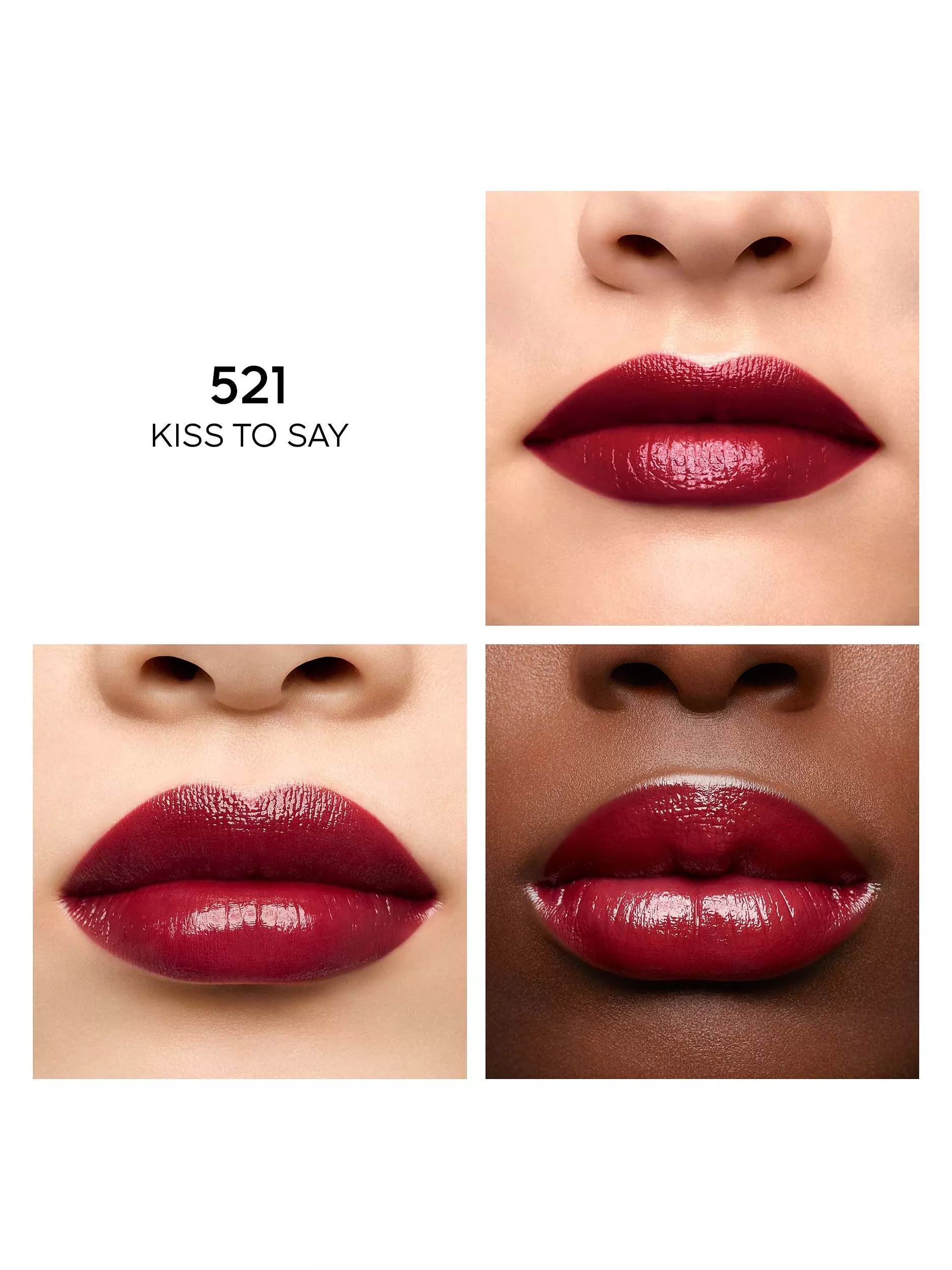 Guerlain KissKiss Shine Bloom Lippenstift – 95% Natürliche Inhaltsstoffe – Brillantes Finish – Farbe 521