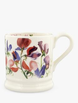 Emma Bridgewater Flowers Sweet Pea Half Pint Mug, 300ml, Purple/Multi, Purple/Multi