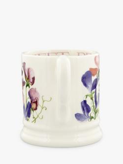 Emma Bridgewater Flowers Sweet Pea Half Pint Mug, 300ml, Purple/Multi - view 2, Purple/Multi