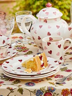 Emma Bridgewater Pink Hearts Side Plate, 21.9cm, Pink/Multi - view 2, Pink/Multi