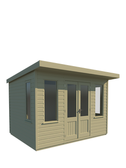 Crane Garden Buildings Scandinavian Redwood Garden Office, 2.4 x 3m, Willow
