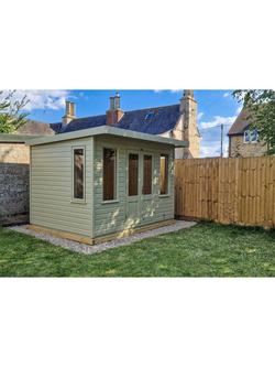 Crane Garden Buildings Scandinavian Redwood Garden Office, 2.4 x 3m - view 2, Willow