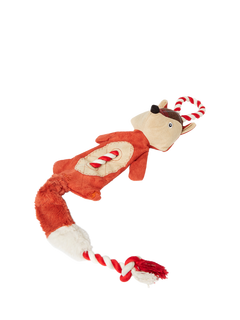 Joules Tweed Fox Rope Dog Toy